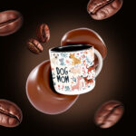 a coffee beans and a mug