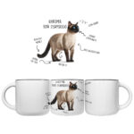 Kubek z kotem syjamski